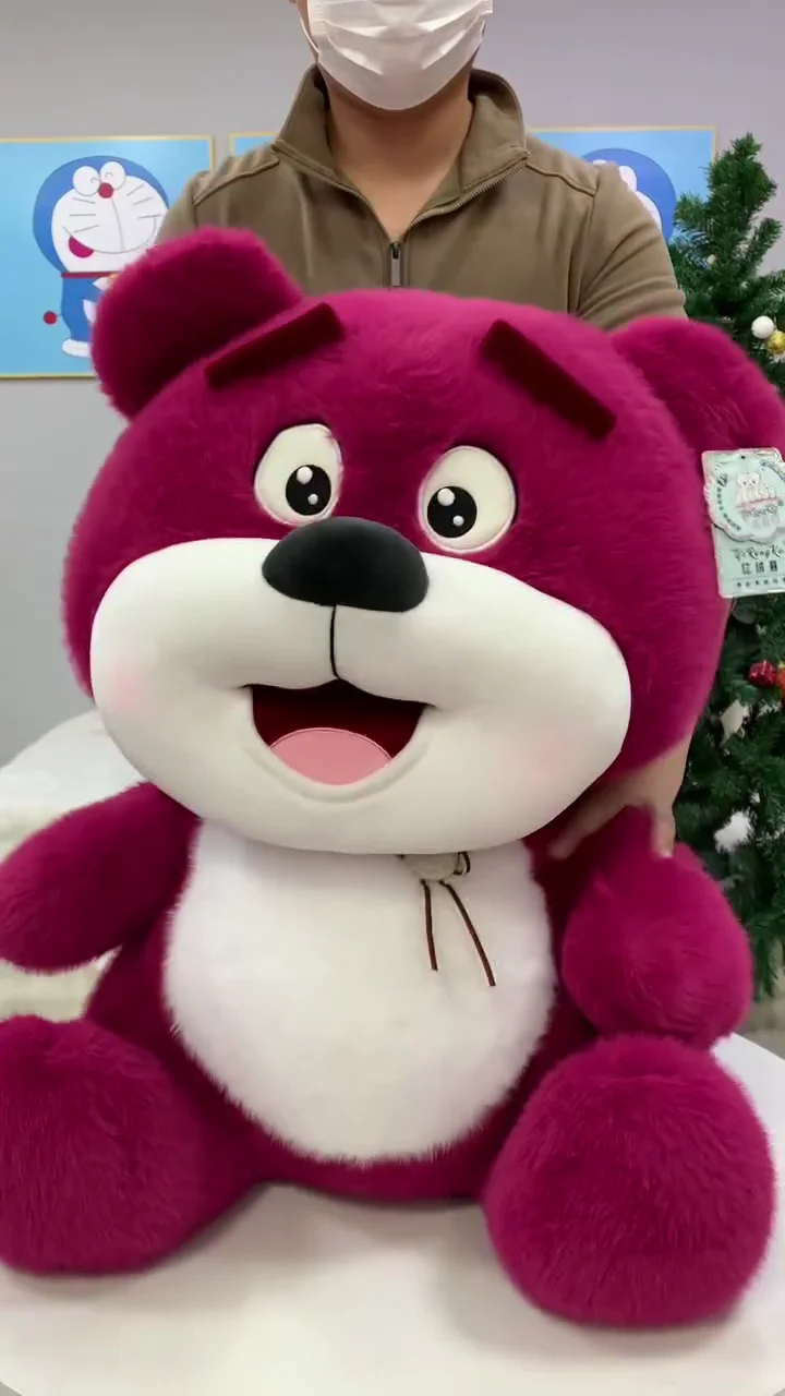 Storescent Soft Toys for Kids - Stuffed Animal Plush Soft Toy for Boys & Girls | Plushie Toy Half Hooded Strawberry Bear 30cm